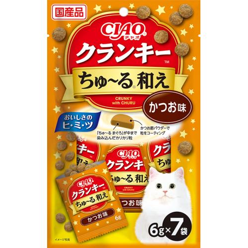 いなば食品　CIAO　クランキー　ちゅーる和え　かつお味　7袋【7月2日までの期間特売】