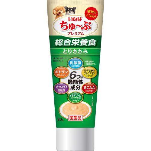 いなば食品　ちゅーぶプレミアム　総合栄養食　とりささみ　80g