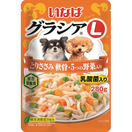 いなば　グラシアL　とりささみ　軟骨・5つの野菜入り　280g