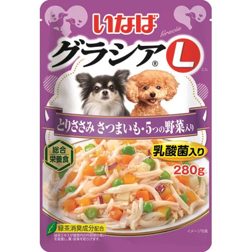 いなば　グラシアL　とりささみ　さつまいも・5つの野菜入り　280g