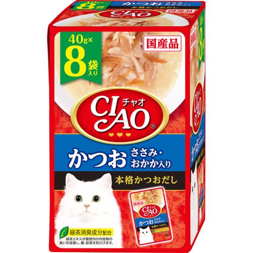 いなば食品　CIAO　パウチ　かつおささみおかか　8袋