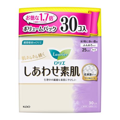 花王　ロリエ　しあわせ素肌　昼250羽ボリュム　30個
