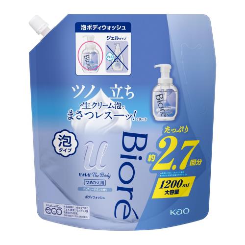 花王　ビオレu　ザ　ボディ　泡タイプ　ピュアリーサボンの香り　替え特大　1200ml