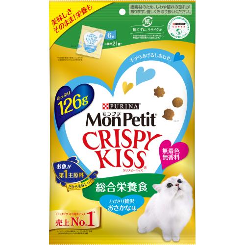 ネスレ日本　モンプチ　クリスピーキッス　総合栄養食　とびきり贅沢おさかな味　126g