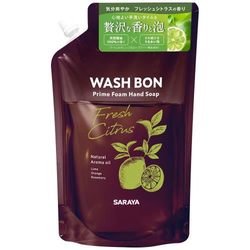 東京サラヤ　WASHBON　フレッシュシトラス　詰替　500ML【ボーナスTポイント30ポイント】
