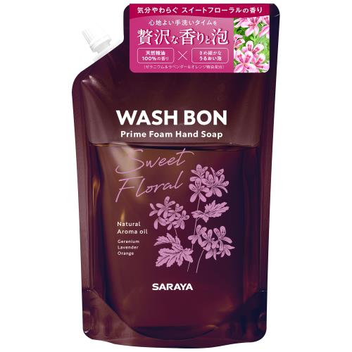 東京サラヤ　WASHBON　スイートフローラル　詰替　500ML【ボーナスTポイント30ポイント】