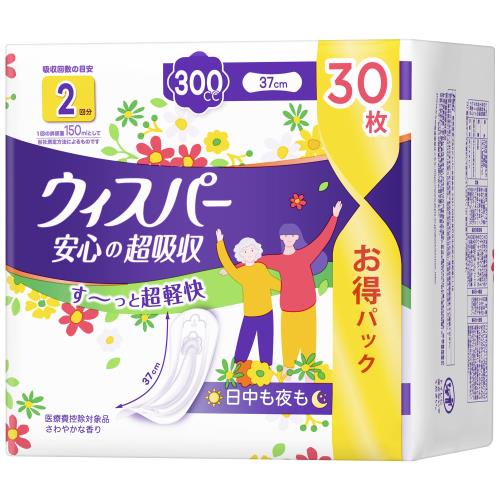 P&G　ウィスパー　安心の超吸収　300CC　30枚