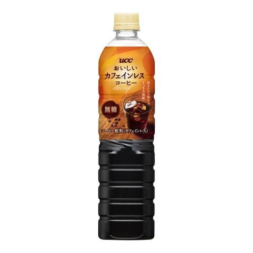 上島珈琲　UCC　おいしいカフェインレスコーヒー　無糖　900ml　×12個セット