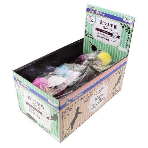 ドギーマンハヤシ　じゃれ猫　NekoToyBox　羽つき羊毛ボール