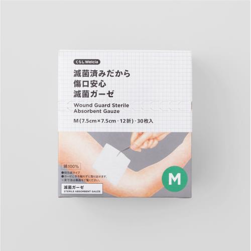くらしWelcia　滅菌済みだから傷口安心滅菌ガーゼ　M　30枚入
