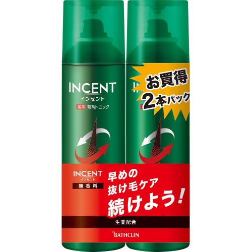 バスクリン　インセント　薬用育毛トニック　無香料  190gペアパック　190g×2【1月7日までの期間特売】