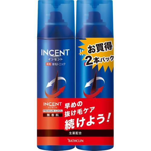 バスクリン　インセント　薬用育毛トニック　無香料　プレミアムクール　190gペアパック　190g×2