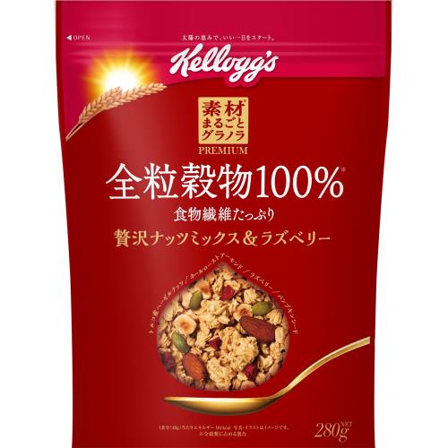ケロッグ　素材まるごとグラノラ　全粒穀物100%　ナッツ&ベリー　280G×6個セット