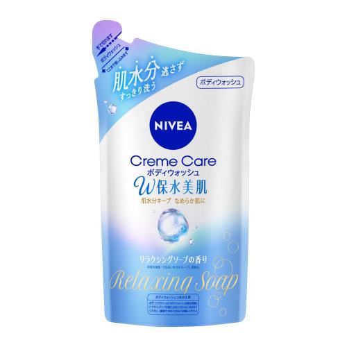 花王　ニベア　クリームケア　ボディウォッシュ　W保水美肌　リラクシングソープの香り　詰替　350ml