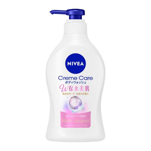 花王　ニベア　クリームケア　ボディウォッシュ　W保水美肌　フローラルブーケの香り　470ml