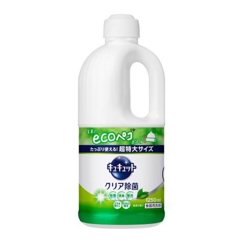 花王　キュキュット　クリア除菌　緑茶の香り　詰替　eco特大　1250ml