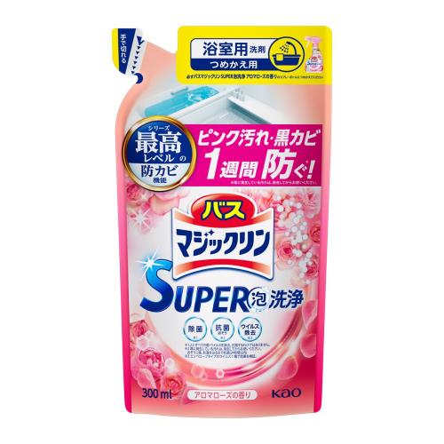 花王　バスマジックリン　SUPER泡洗浄　アロマローズの香り　詰替　300ml