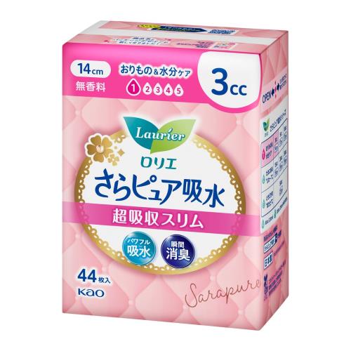 花王　ロリエ　さらピュア給水　超吸収スリム　3cc　44枚入