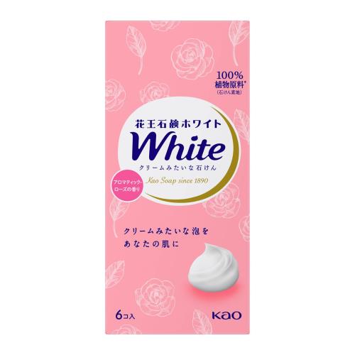 花王　花王石鹸ホワイト　アロマティック　ローズの香り　普通サイズ　85g×6個