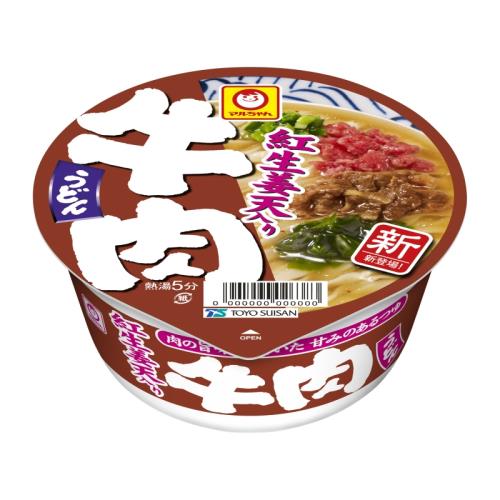 東洋水産　マルちゃん　紅生姜天入り牛肉うどん　87g×12個セット【1月7日までの期間特売】