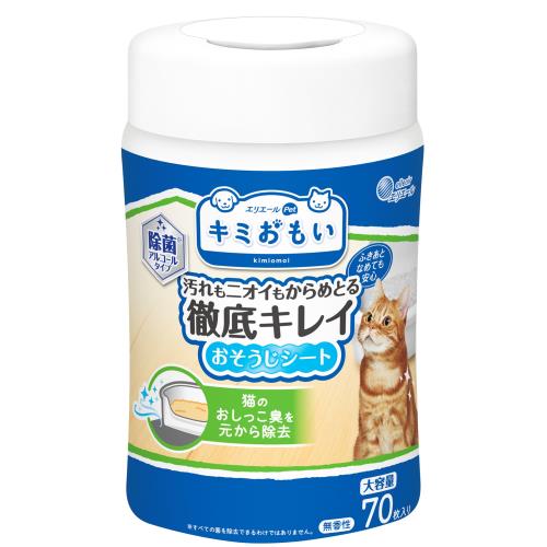 大王製紙　キミおもい　汚れもニオイもからめとる　徹底キレイおそうじシート　無香性　本体　70枚