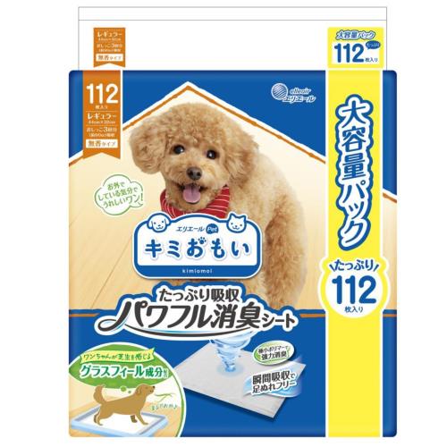 大王製紙　キミおもい　たっぷり吸収パワフル消臭シート　レギュラー　112枚