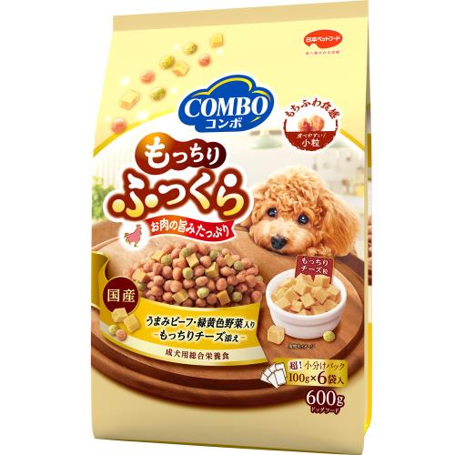 日本ペット　コンボ　ドッグ　もっちりふっくら　うまみビーフ・もっちりチーズ添え　600g【1月7日までの期間特売】