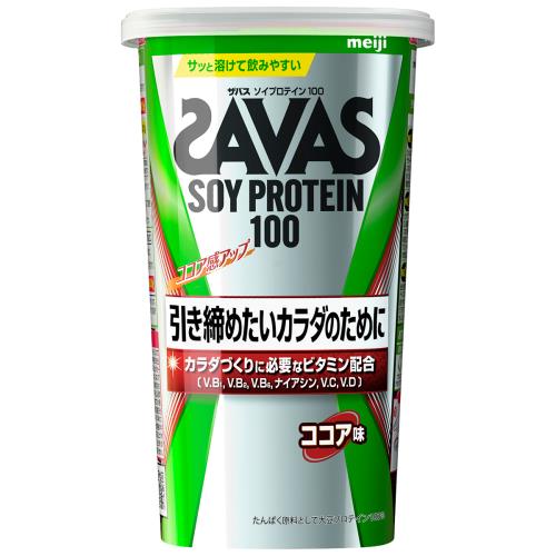 明治 ザバス(SAVAS) ソイプロテイン100 ココア味 224g×24本