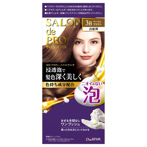 ダリヤ　サロンドプロ　泡のヘアカラー・エクストラリッチ　3B