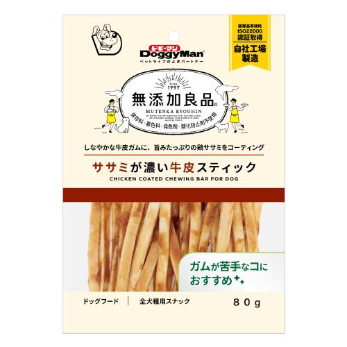 ドギーマン　ササミが濃い牛皮スティック　80g