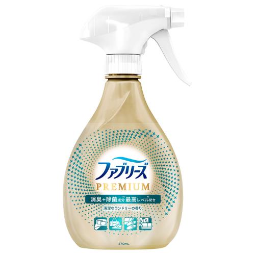 P&G　ファブリーズ　W除菌+消臭　PREMIUM　清潔なランドリーの香り　本体　370ML