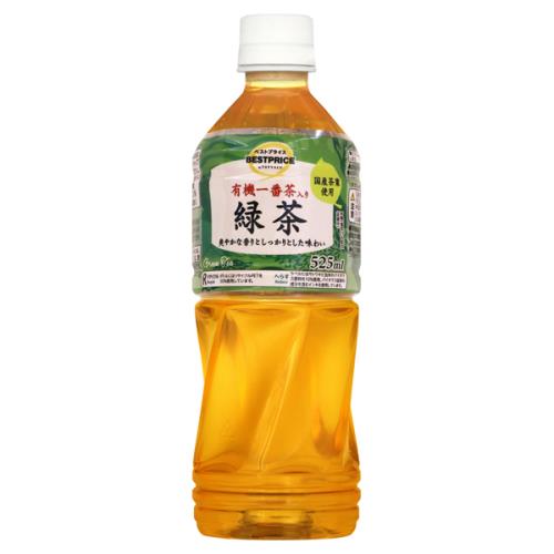トップバリュベストプライス　有機一番茶入り緑茶　525ML×24個セット