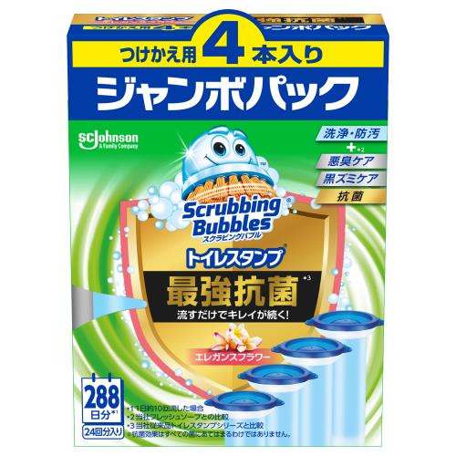 ジョンソン　スクラビングバブルスタンプ　抗菌エレガンスフラワー　詰替　38G×4個