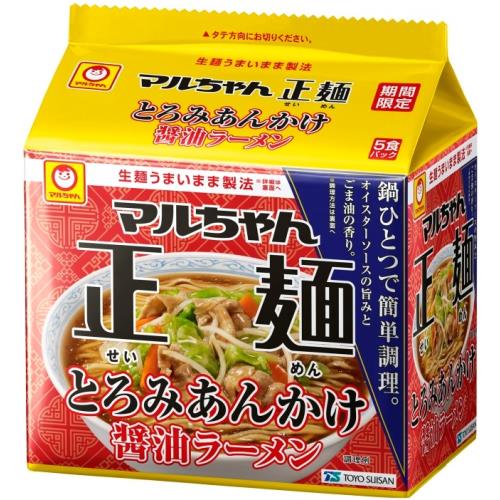 東洋水産　マルちゃん　マルちゃん正麺とろみあんかけ醤油ラーメン5食　100g×5食×6個セット【1月7日までの期間特売】