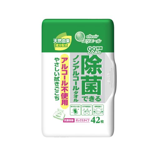 大王製紙　エリエール　除菌できるノンアルコールタオル　ボックス　本体　42枚