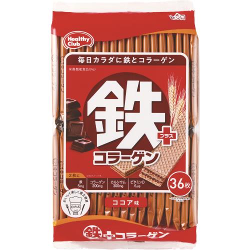 ハマダ　鉄プラスコラーゲンウエハース　36枚×10個セット