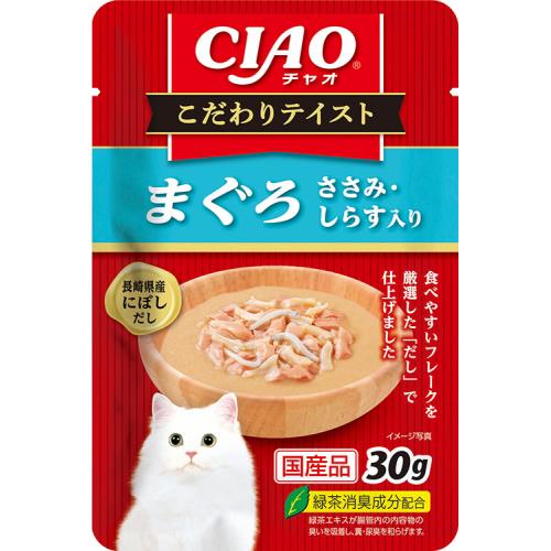 いなば食品　チャオこだわりテイスト　まぐろささみしらす　30g