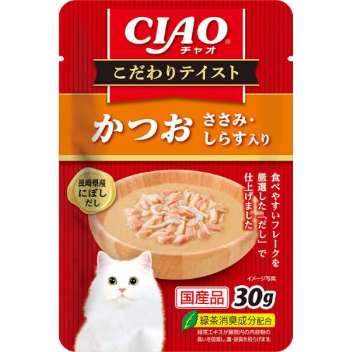いなば食品　チャオこだわりテイスト　かつおささみしらす　30g