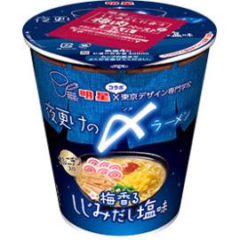 明星　東京デザイン専門学校コラボ　夜更けの〆ラーメン　梅香るしじみだし塩味　84g×12個セット