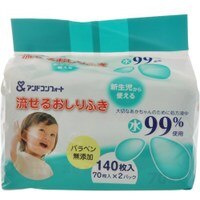 アンドコンフォート 流せるおしりふき 140枚入(70枚×2パック)