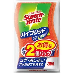 スコッチ・ブライト ハイブリッド貼り合わせスポンジ 2個入り【7月2日までの期間特売】