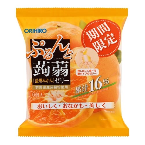 ぷるんと蒟蒻ゼリーパウチ 温州みかん 20g×6個