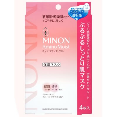 ミノンアミノモイスト ぷるぷるしっとり肌マスク 4枚入
