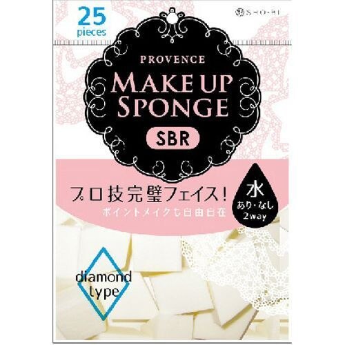 プロヴァンス　メイクアップスポンジSBR　ひし形　25個