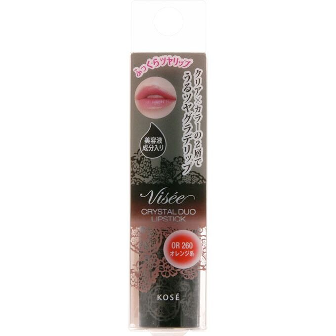 コーセー ヴィセ リシェ クリスタルデュオ リップスティック オレンジ系・OR260 3.5G